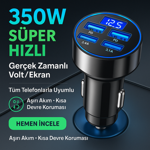 350W Akıllı Araç Şarj Cihazı