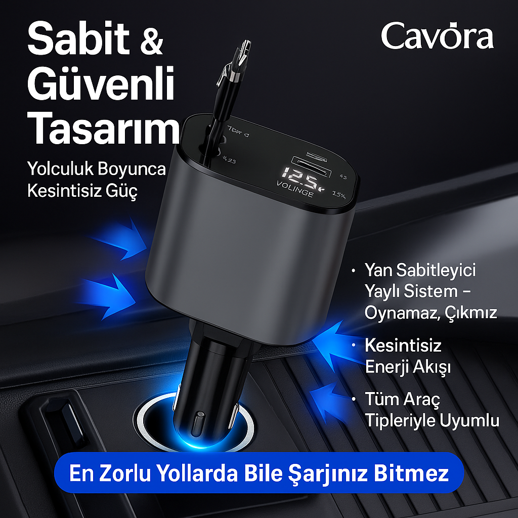 120W Akıllı Araç Şarj Cihazı