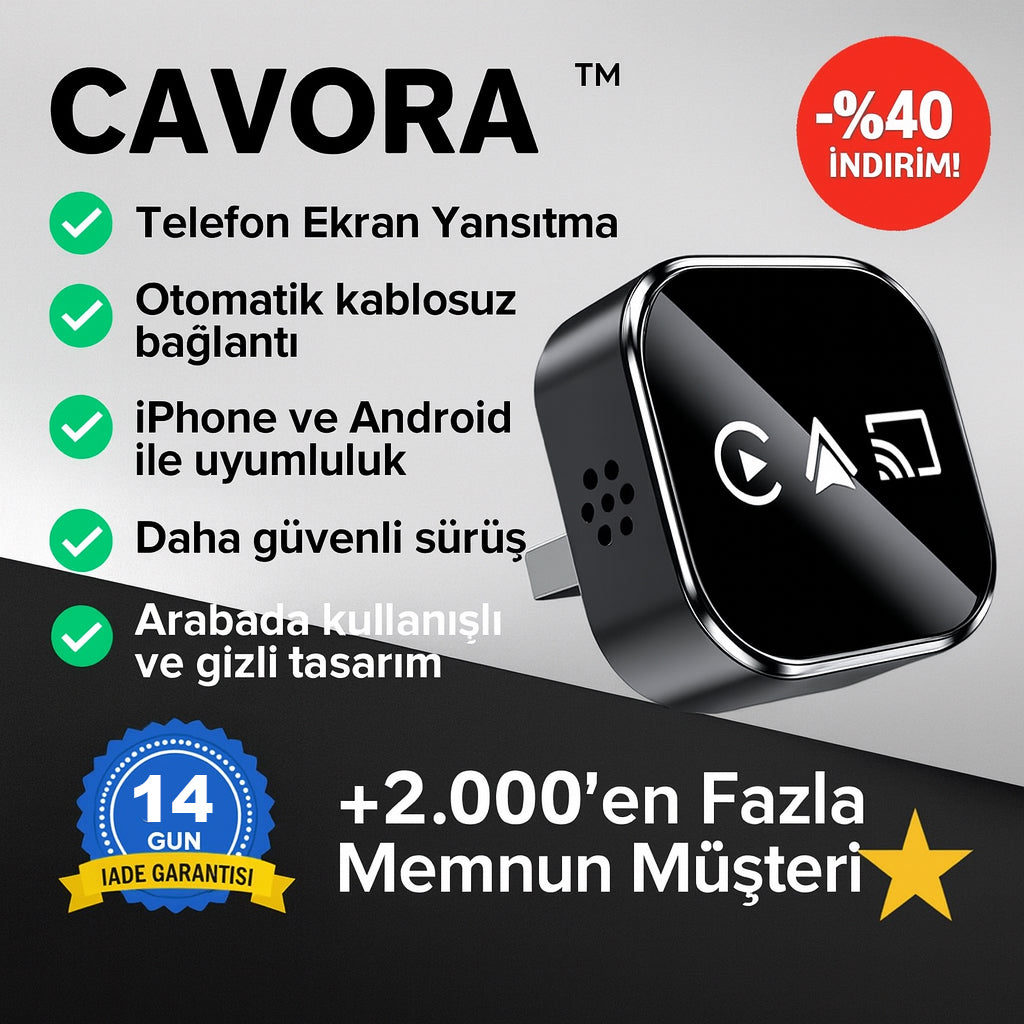 3in1 Ekran Yansıtmalı Kablosuz CarPlay Adaptörü